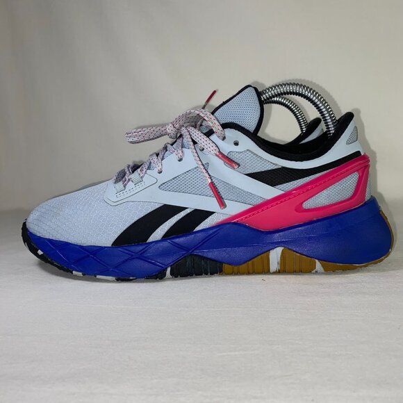 REEBOK NANO FLEX TR BLACK BLUE & PINK WOMEN'S SIZE 8 - Picture 2 of 8